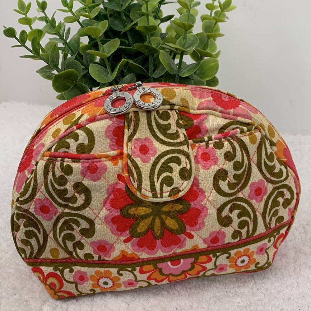 Vera Bradley multicolor pattern cosmetic bag